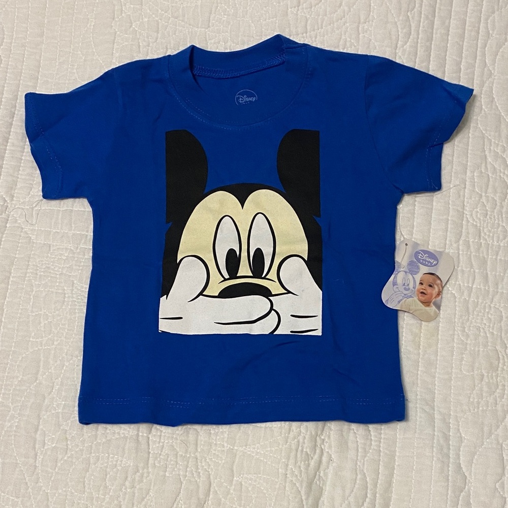 Disney Blue Kids T-Shirt with Mickey Mouse Graphic